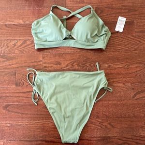 Sage green bikini top